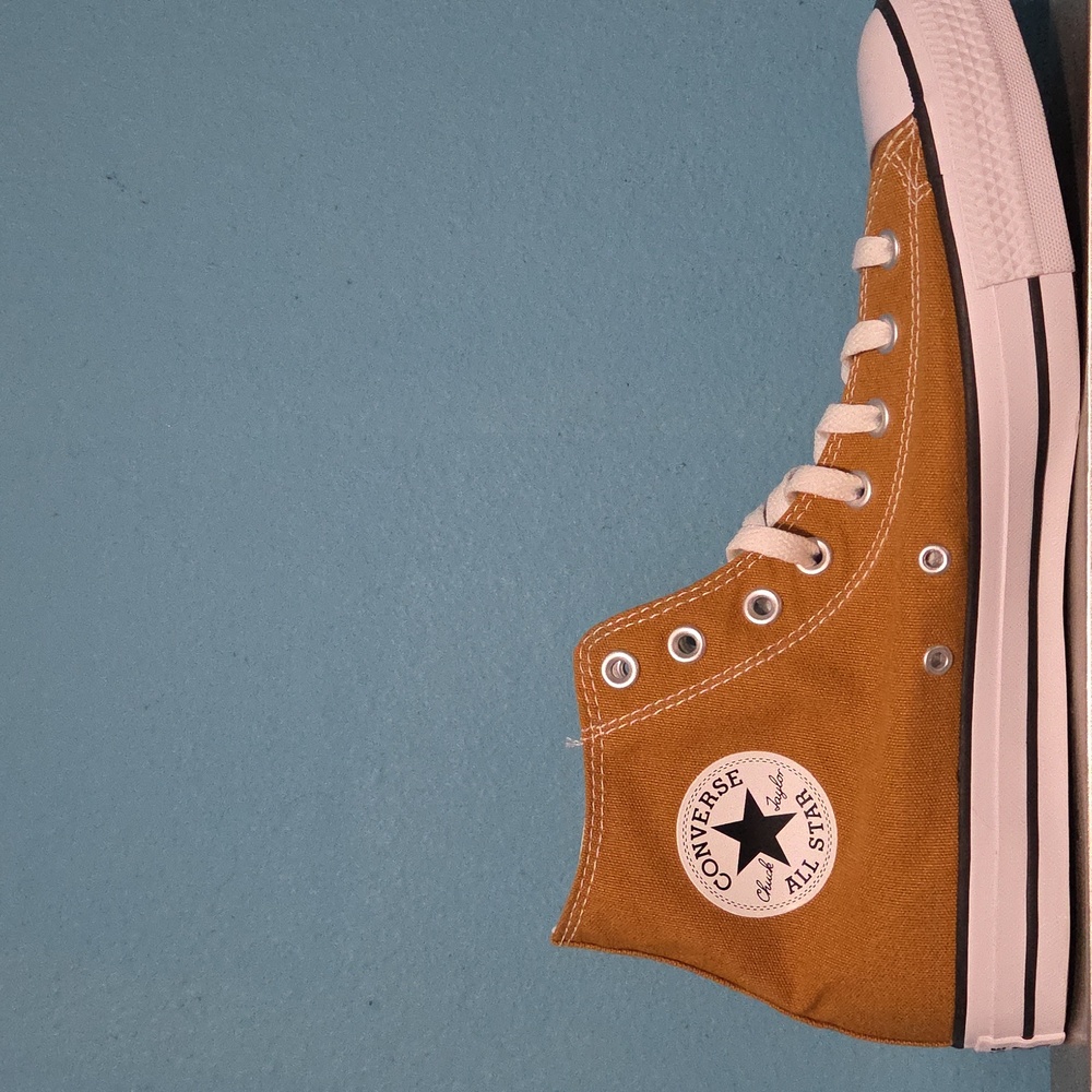 Converse Chuck Taylor All Star Hi Canvas Sneaker 'Wheat/White' A09971C Mustard - Picture 12 of 14